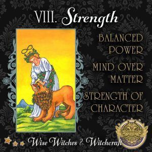 Strength Tarot Card - Witch Quiz 600x600